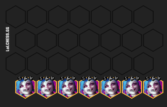 Jinx positioned on the back line