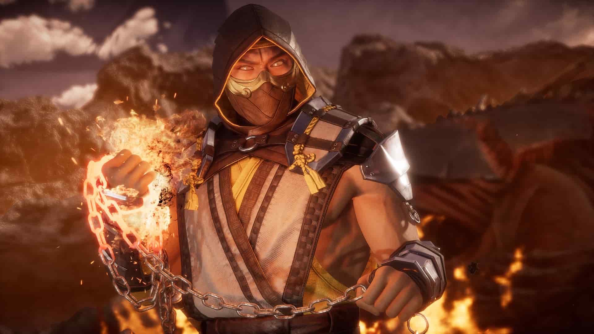 Mortal Kombat 11 character with head off