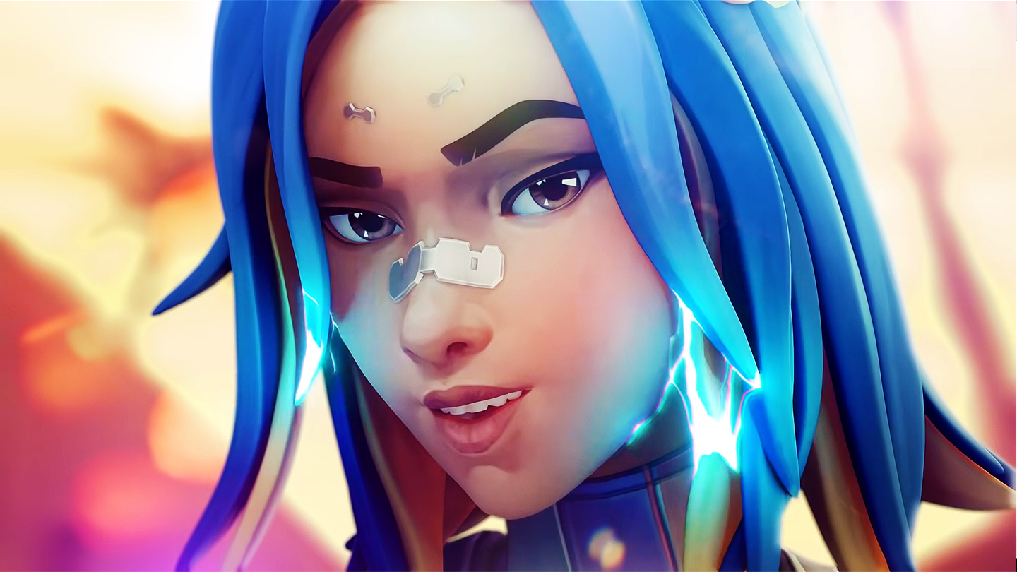 Neon in her cinematic