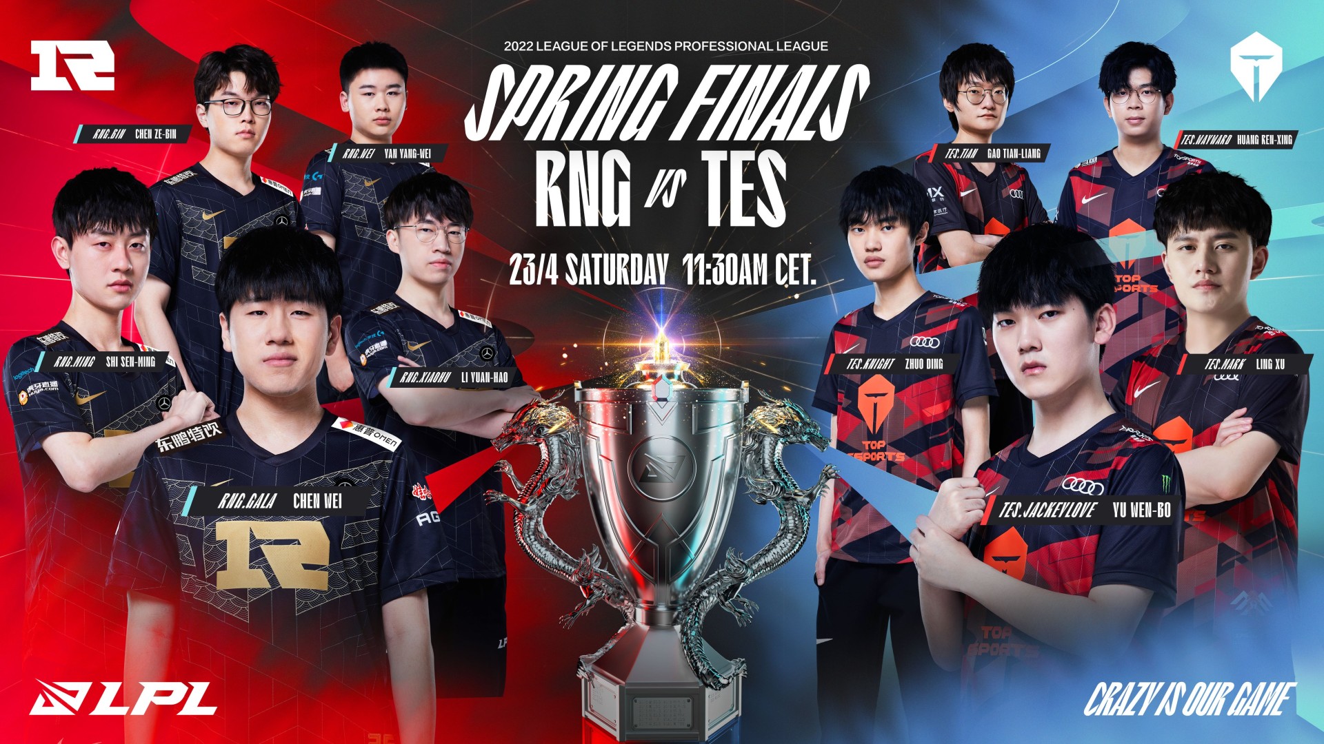 LPL 2022 spring finals RNG TES