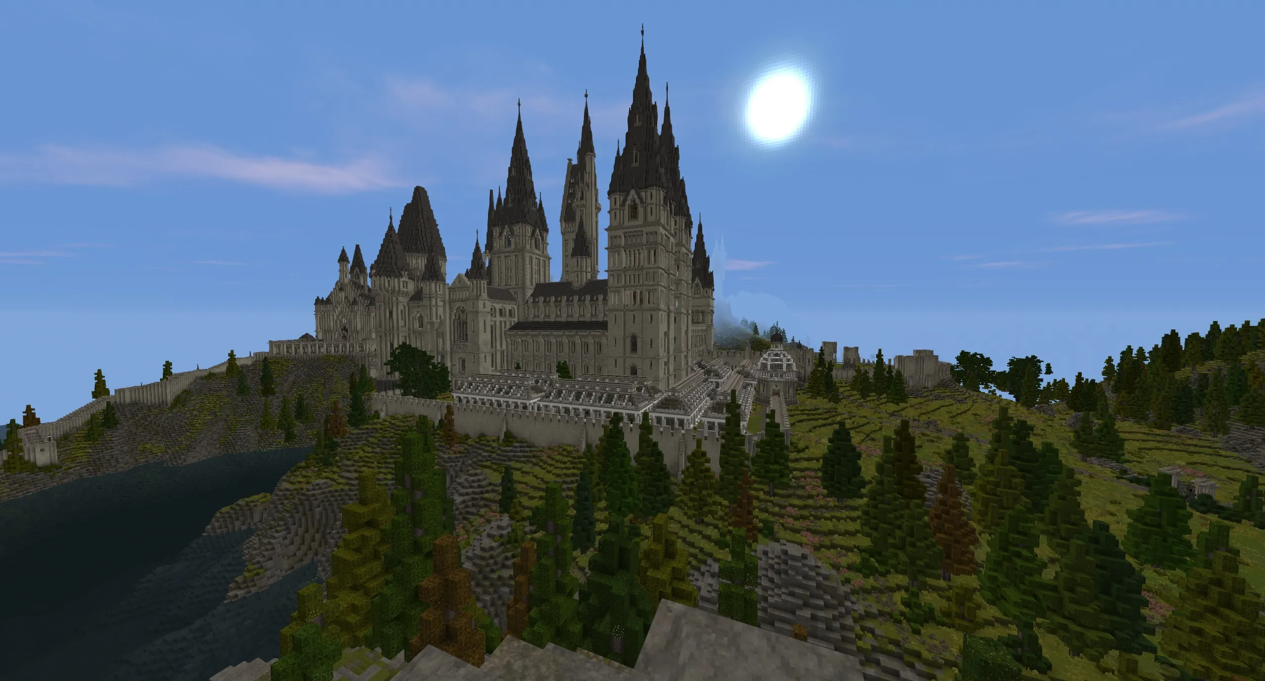 Minecraft mod Witchcraft and Wizardry lets players explore Hogwarts before Legacy