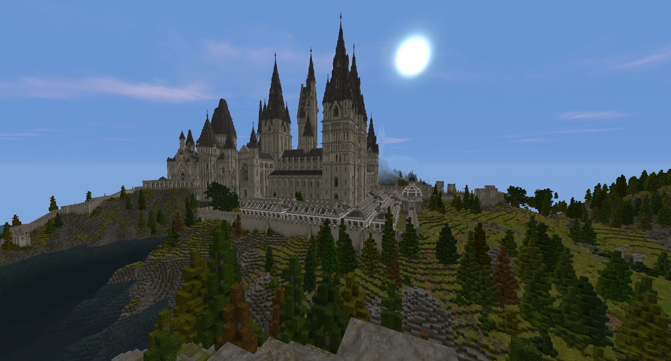 Minecraft mod Witchcraft and Wizardry lets players explore Hogwarts before Legacy