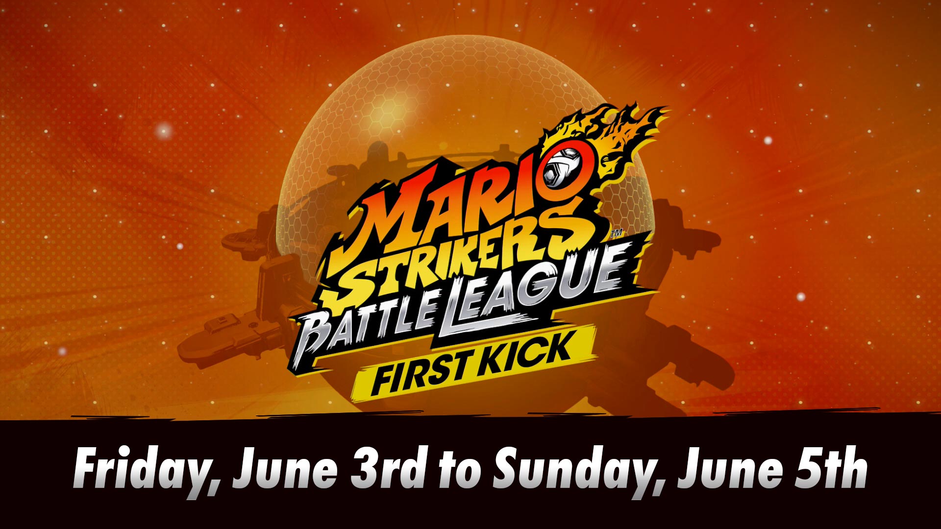 The Mario Strikers Battle League First Kick logo