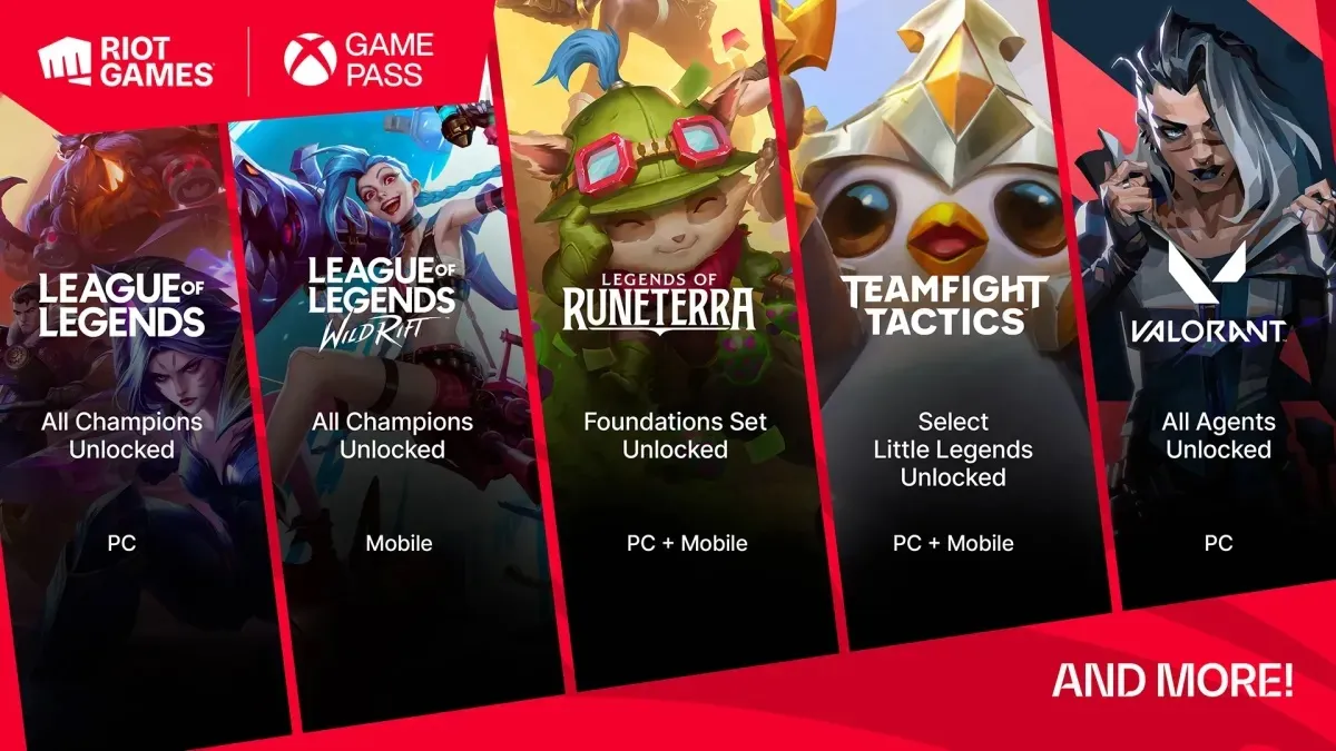 Xbox and Riot Games team up for Game Pass content across all Riot Games' main titles