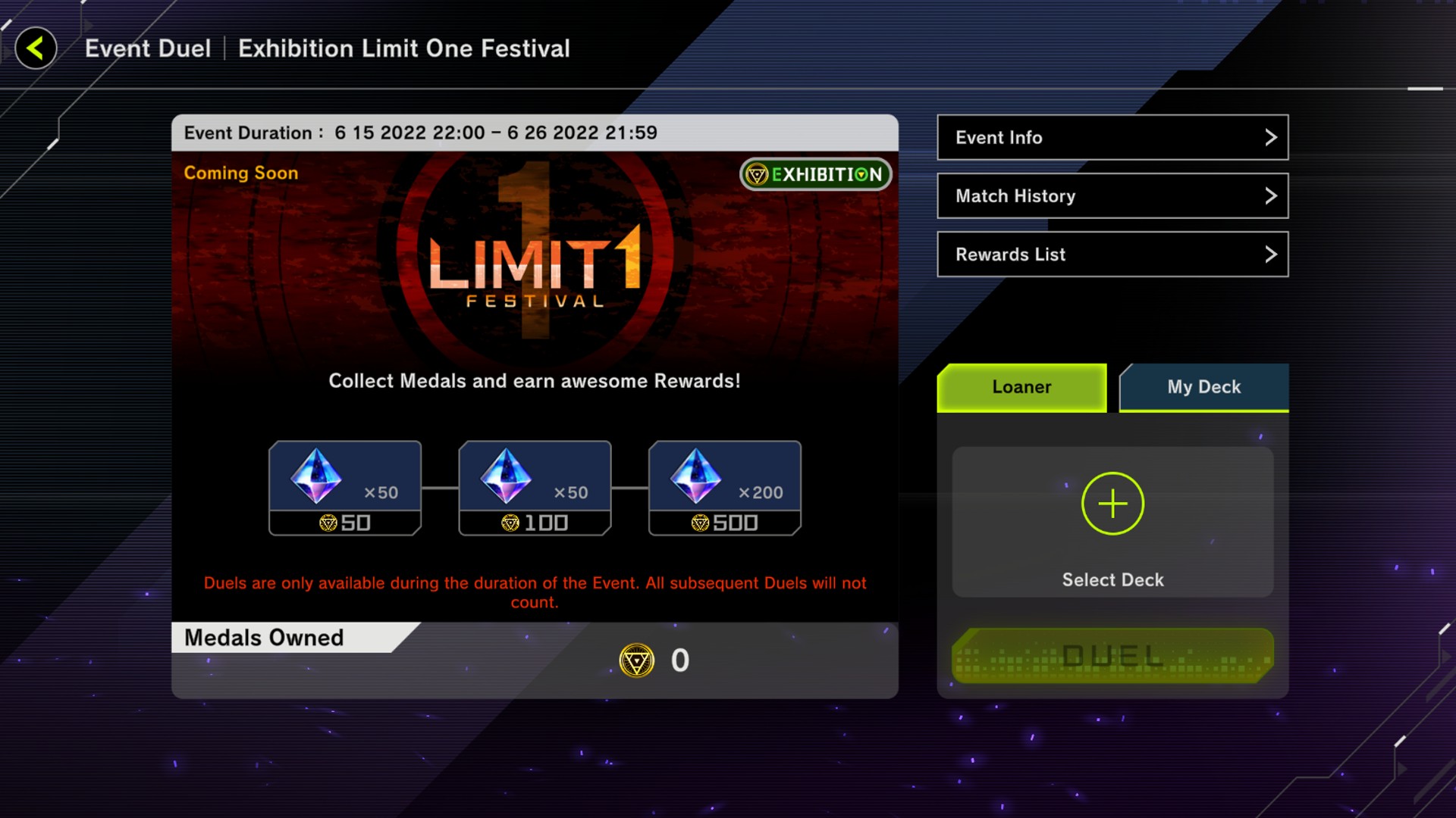 Yu-Gi-Oh! Master Duel Limit 1 Festival