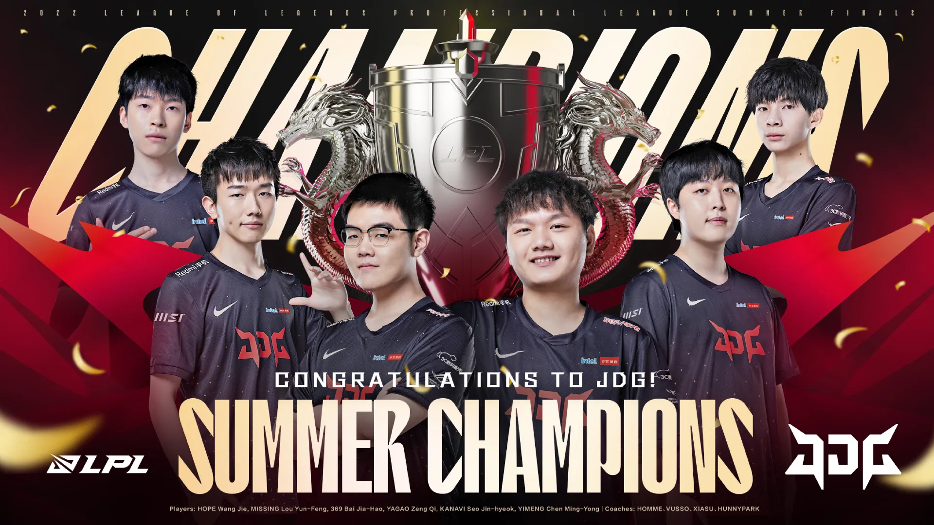 JD Gaming take down Top Esports 3-2 in the LPL 2022 summer finals