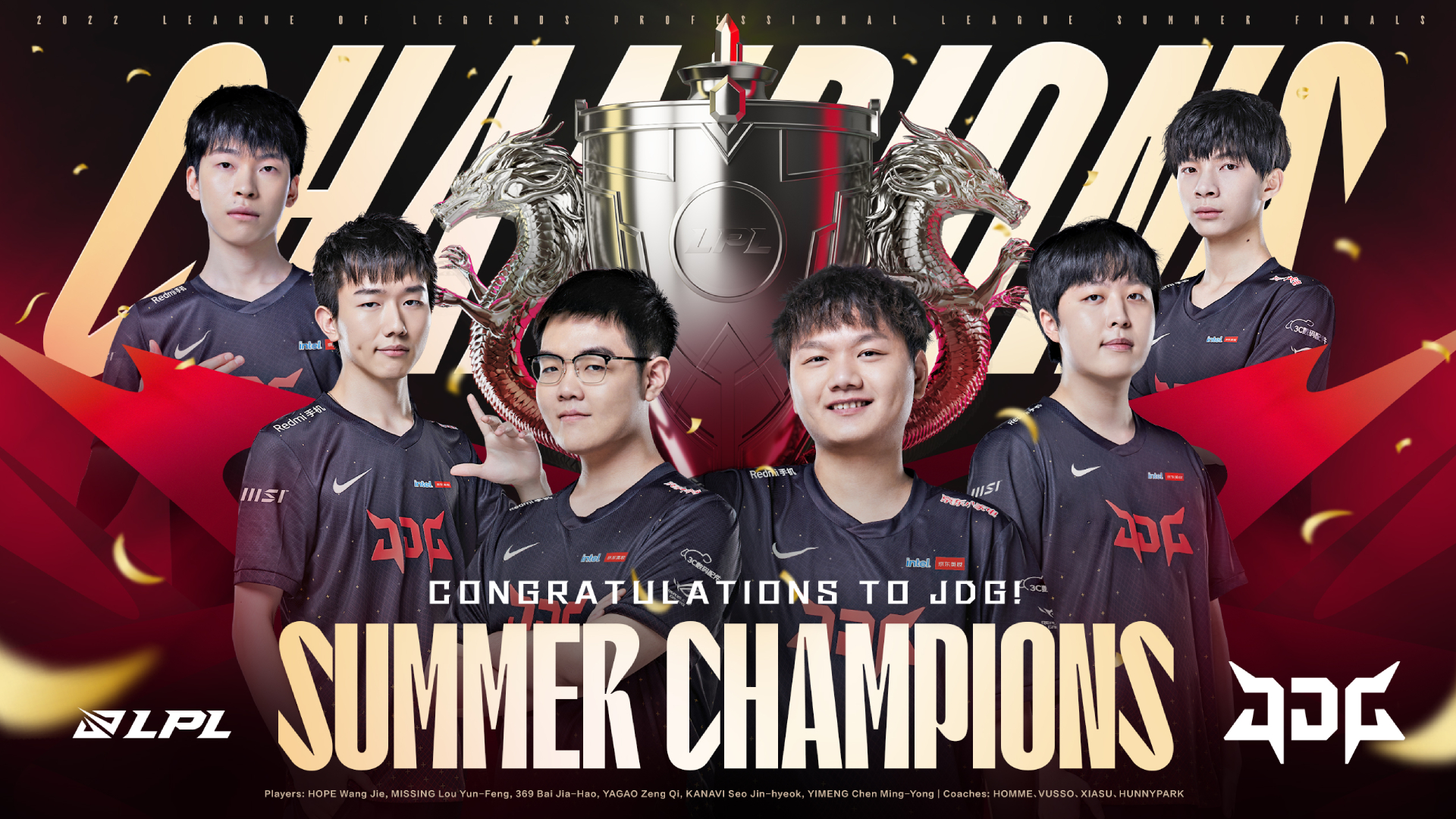 JD Gaming take down Top Esports 3-2 in the LPL 2022 summer finals