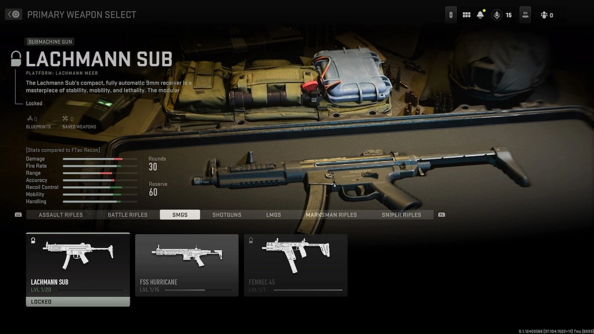 Lachmann Sub loadout Modern Warfare 2