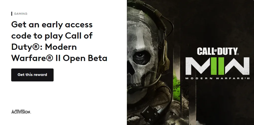 Modern Warfare 2 beta code Xfinity