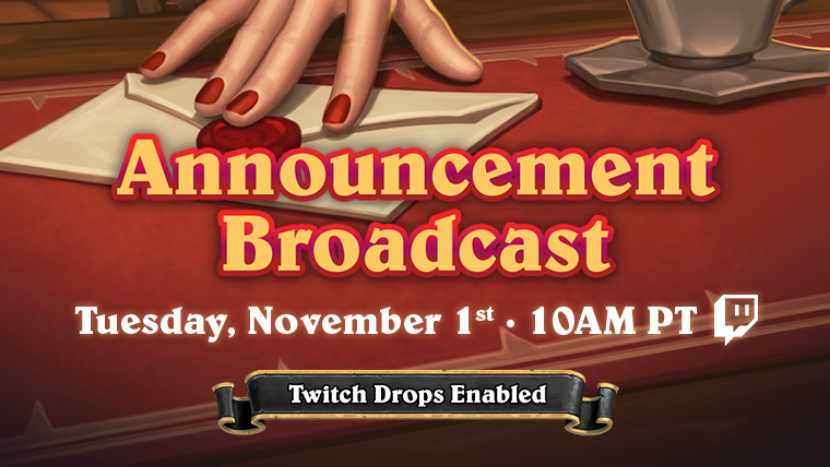 New Hearthstone expansion announcement broadcast information