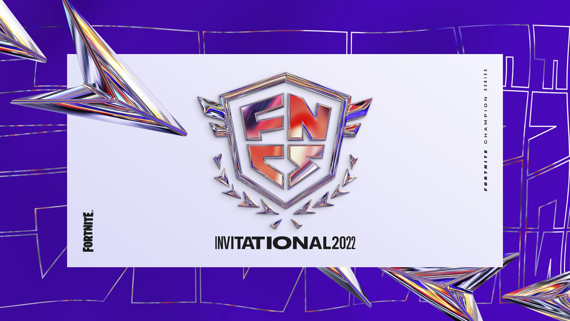 Logo for the FNCS Invitational 2022, during which viewers can get Fortnite Twitch drops