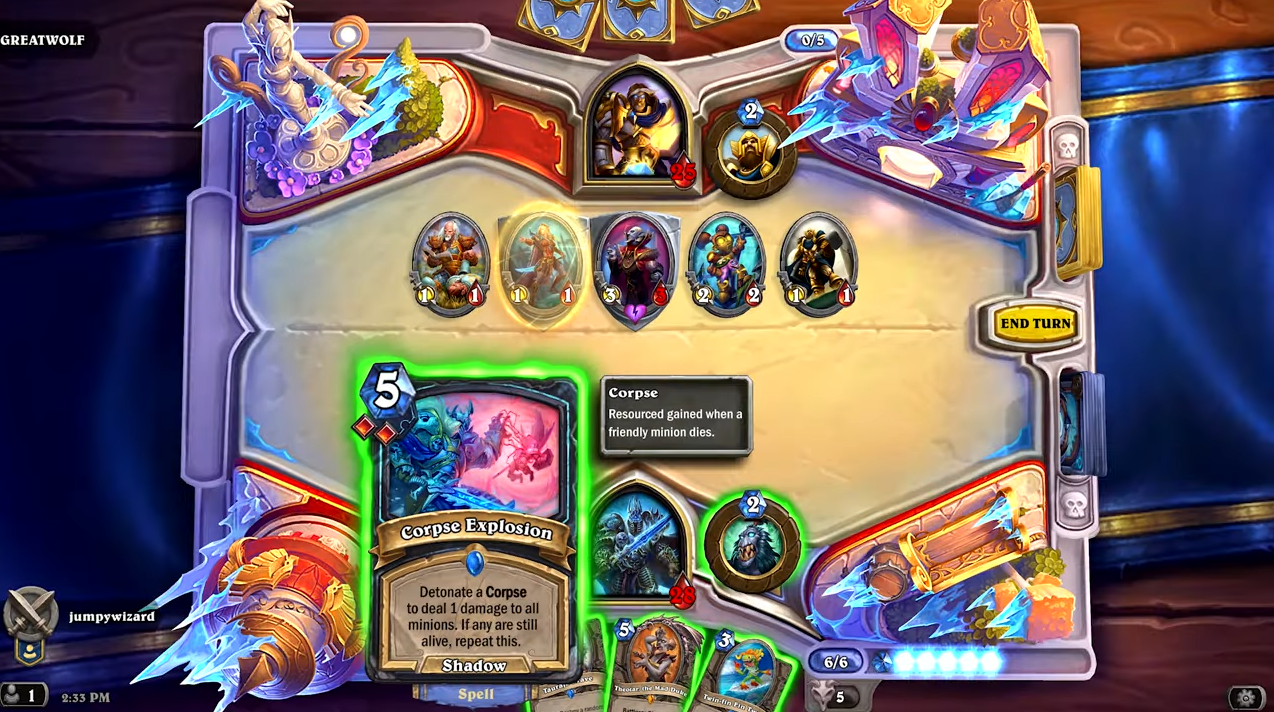Corpses Explosion in Hearthstone