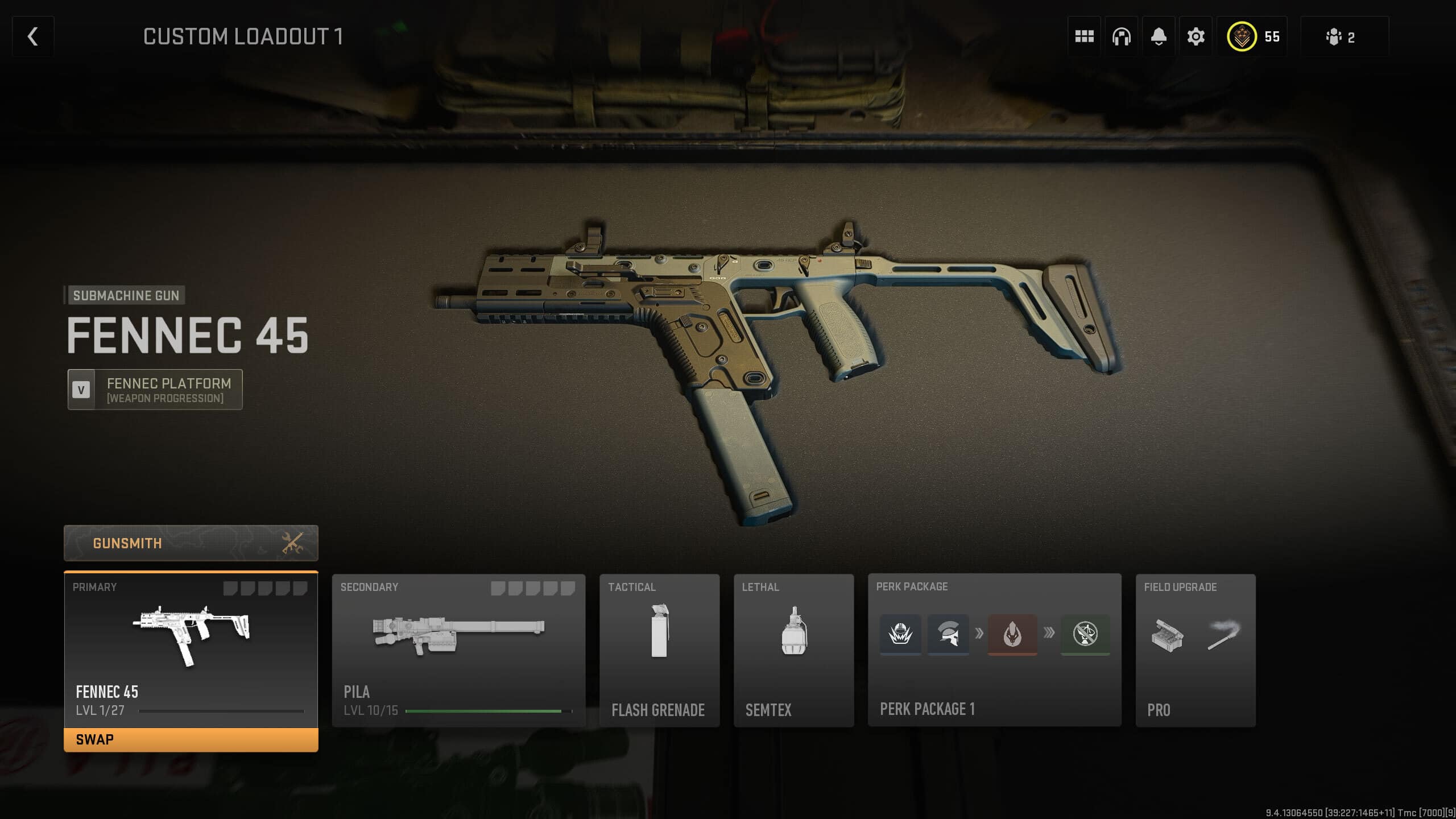 Fennec 45 loadout Modern Warfare 2