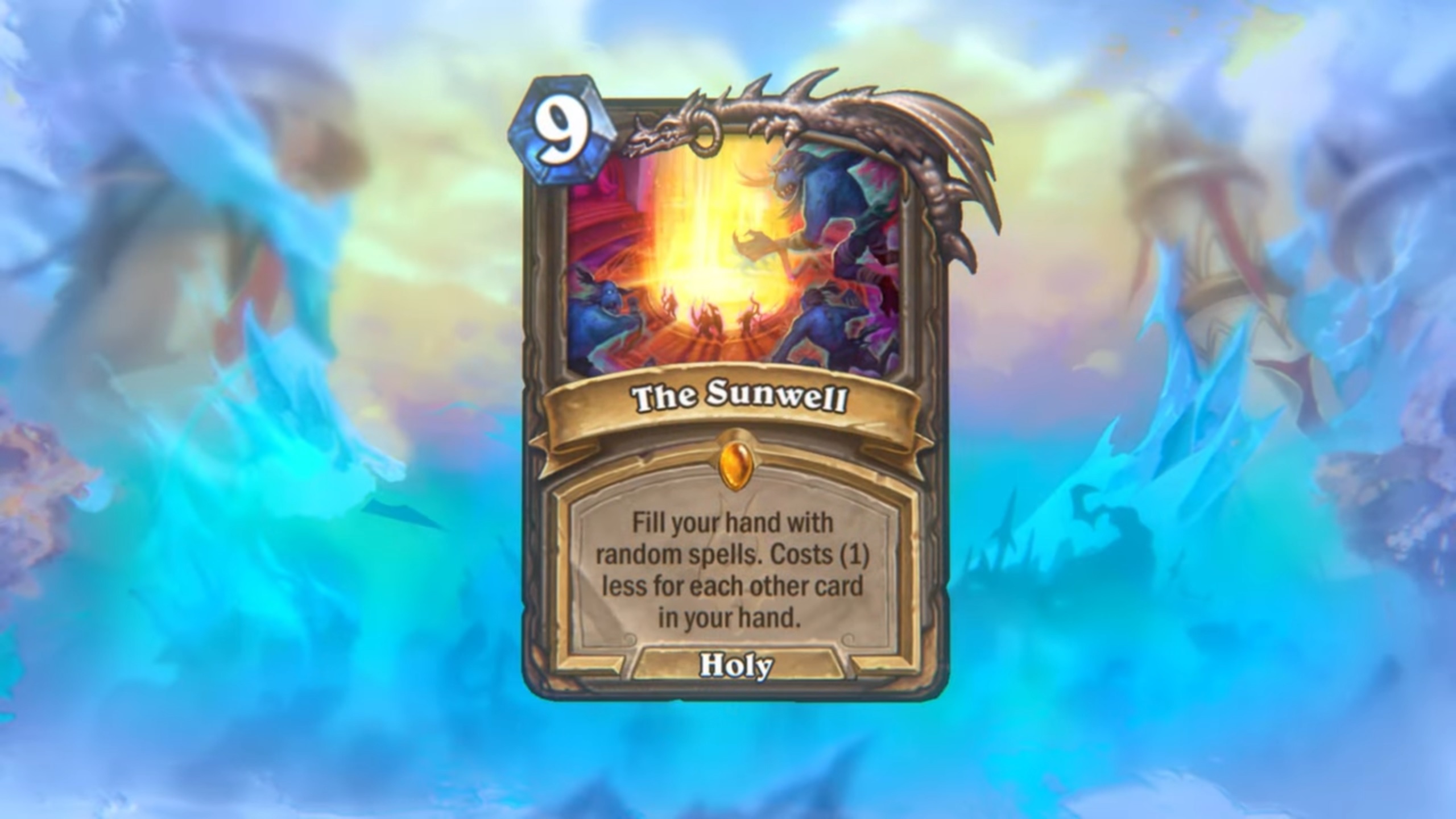 The Sunwell card in Hearthstone March of the Lich King