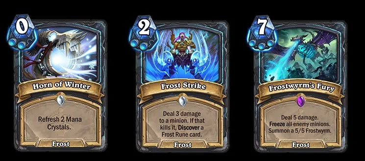 March of the Lich King cards that feature Frost Runes