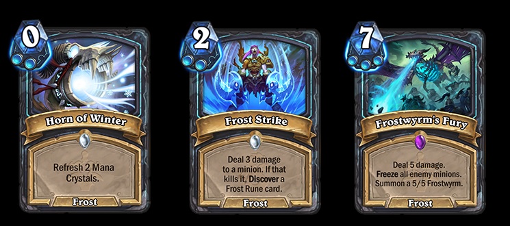 March of the Lich King cards that feature Frost Runes