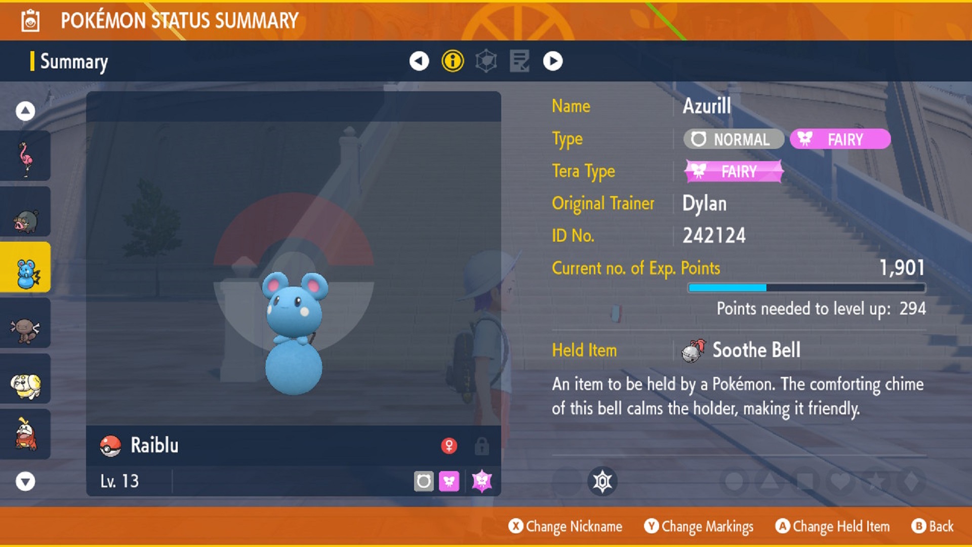 Azurill in Pokémon Scarlet and Violet
