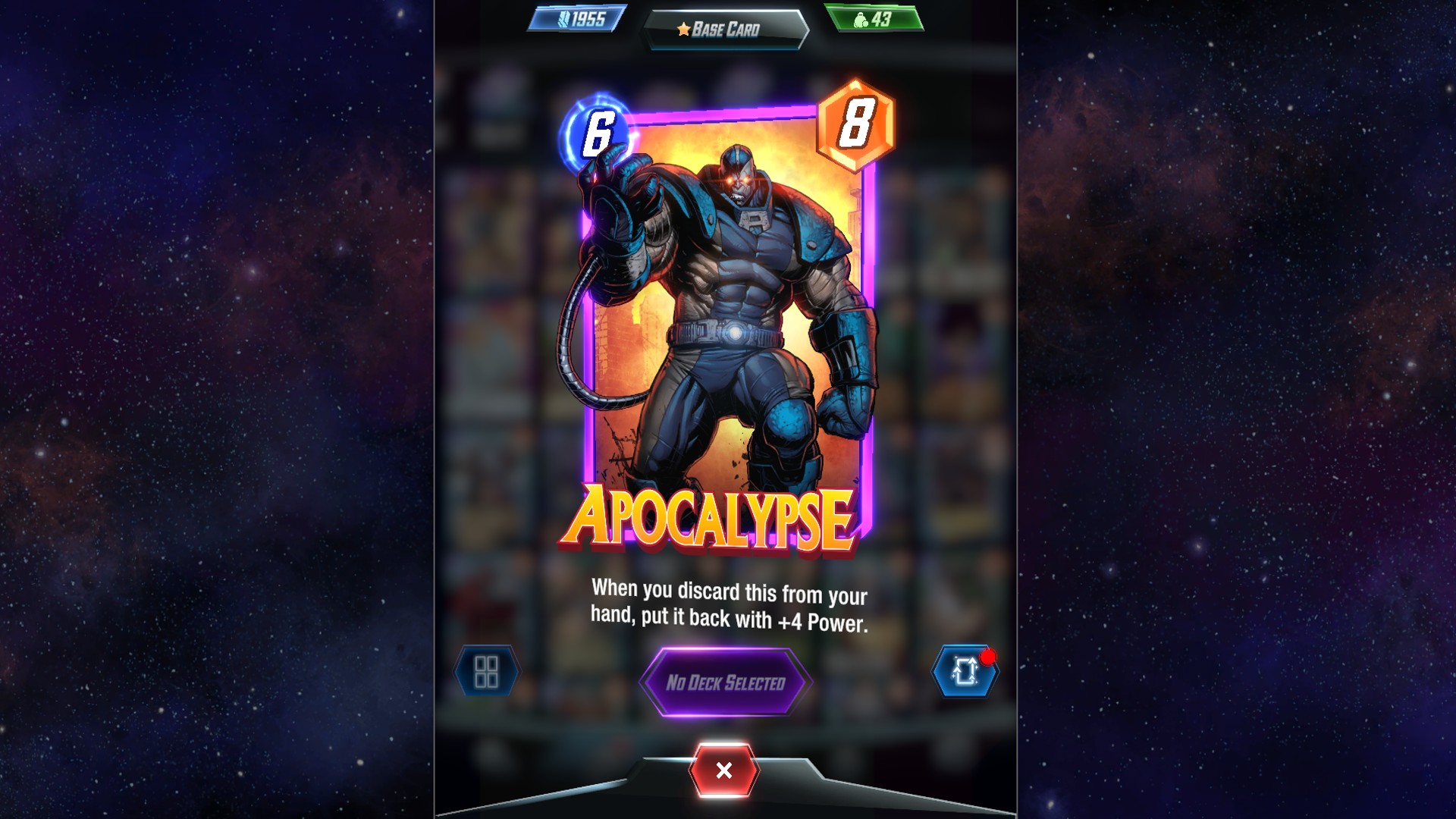 discard decks Apocalypse Marvel Snap Pool 1 Pool 2 Pool 3