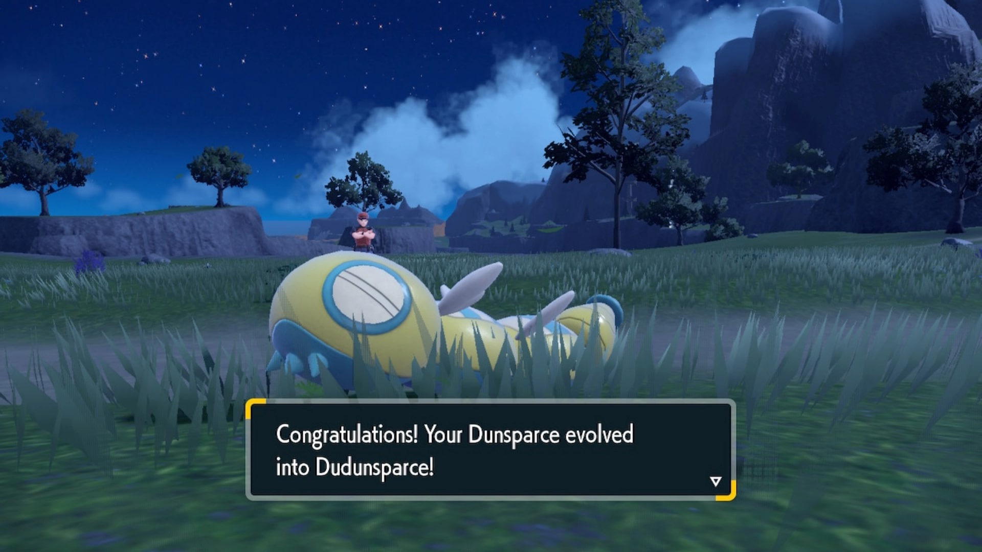 Dudunsparce after evolving