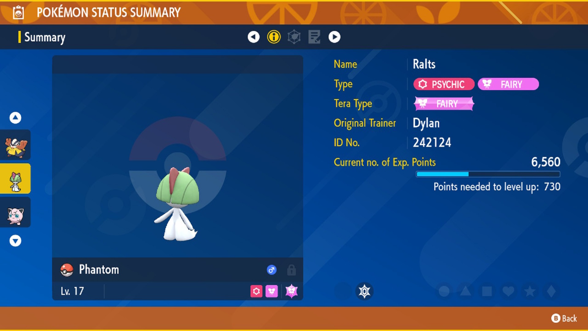 Ralts in Pokémon Scarlet and Violet
