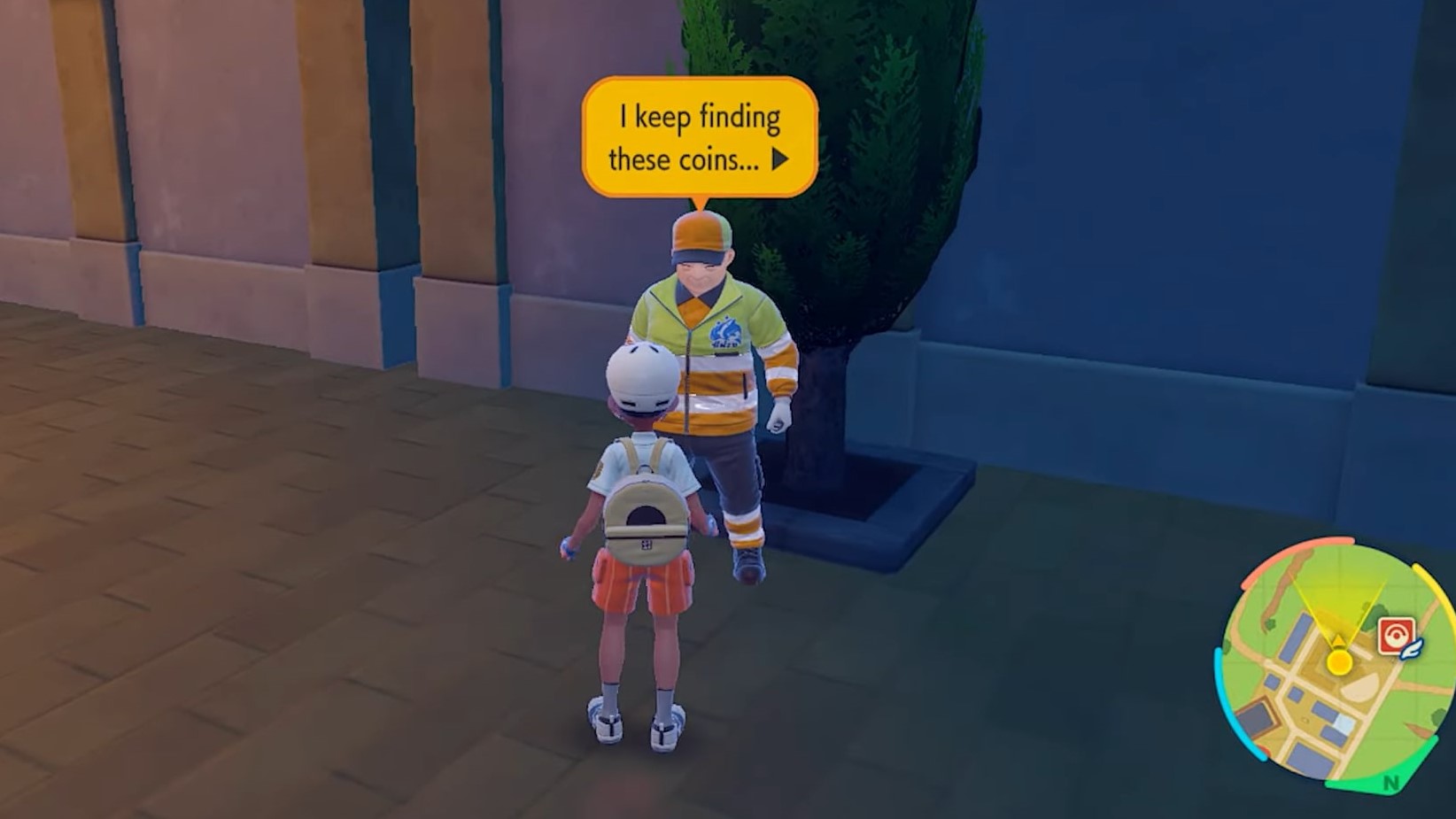 An NPC who gives out Gimmighoul Coins in Medali (West)