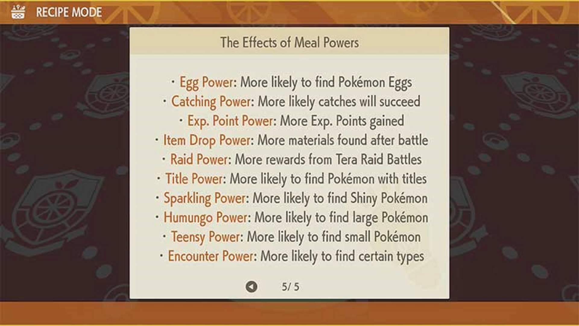 An overview of all Meal Powers in Pokémon Scarlet and Violet.