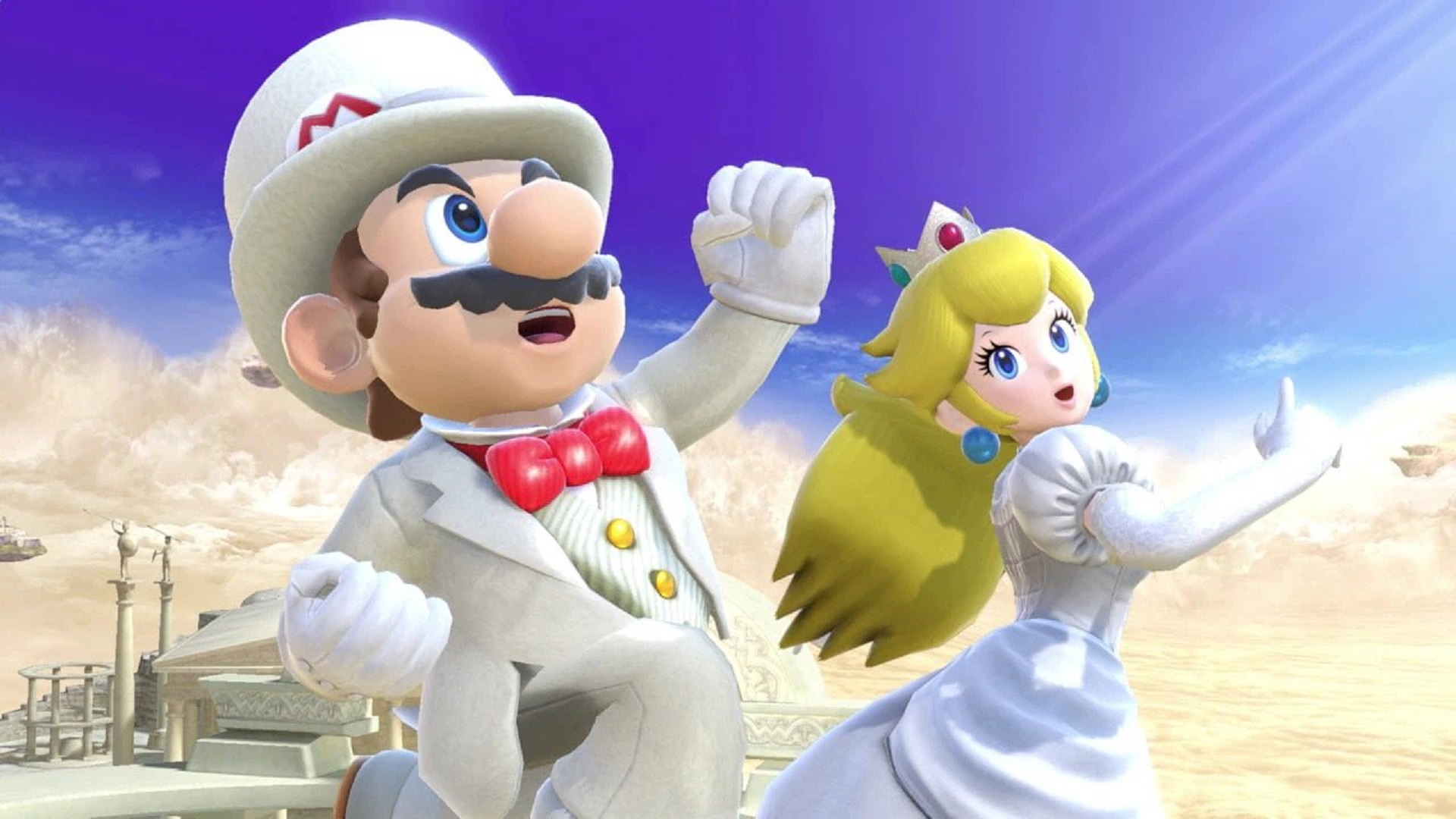 Mario and Peach in Smash Ultimate