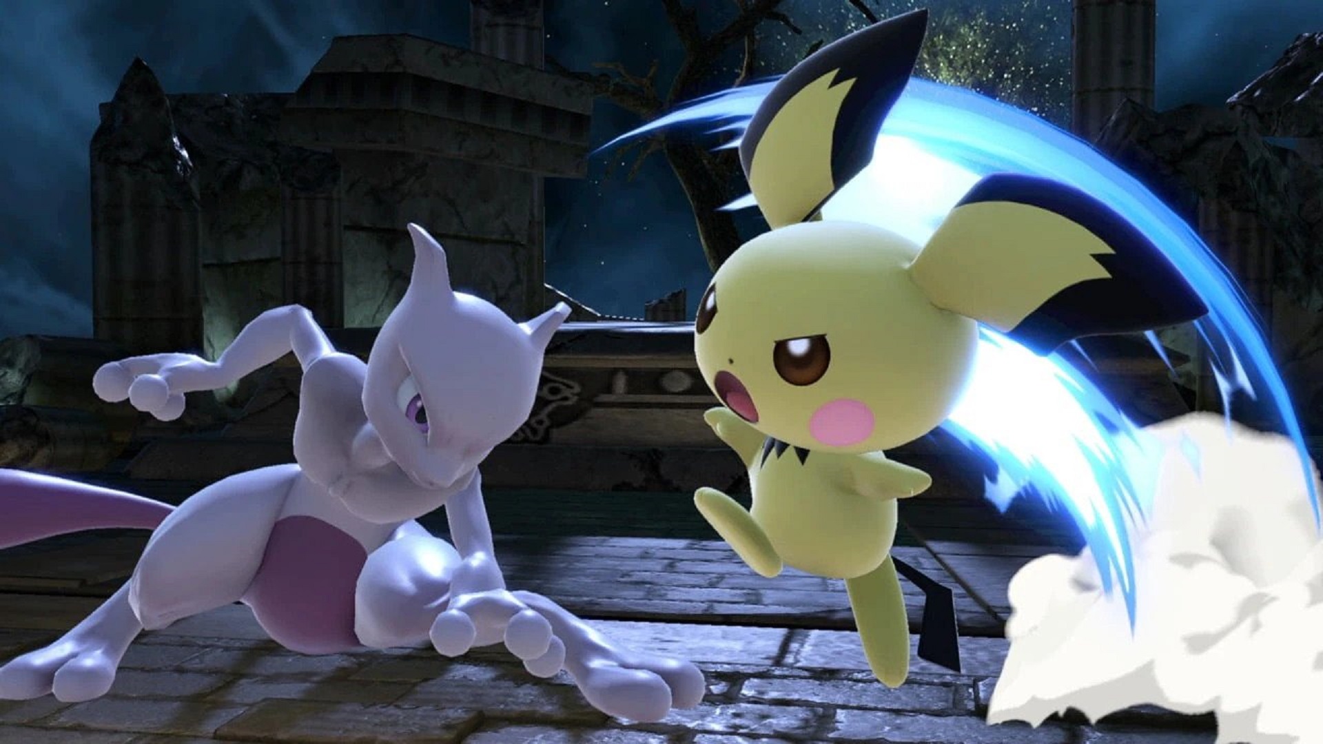 Pichu and Mewtwo in Smash Ultimate