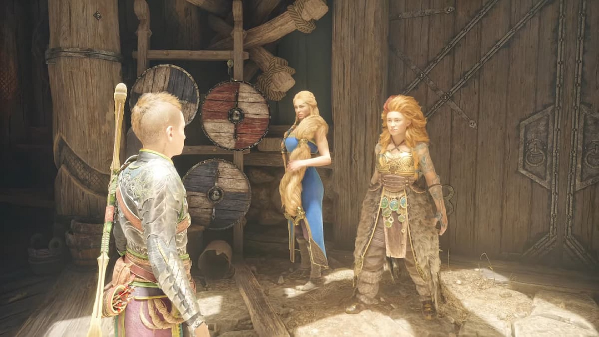 Thrud, Sif and Atreus in God of War: Ragnarok