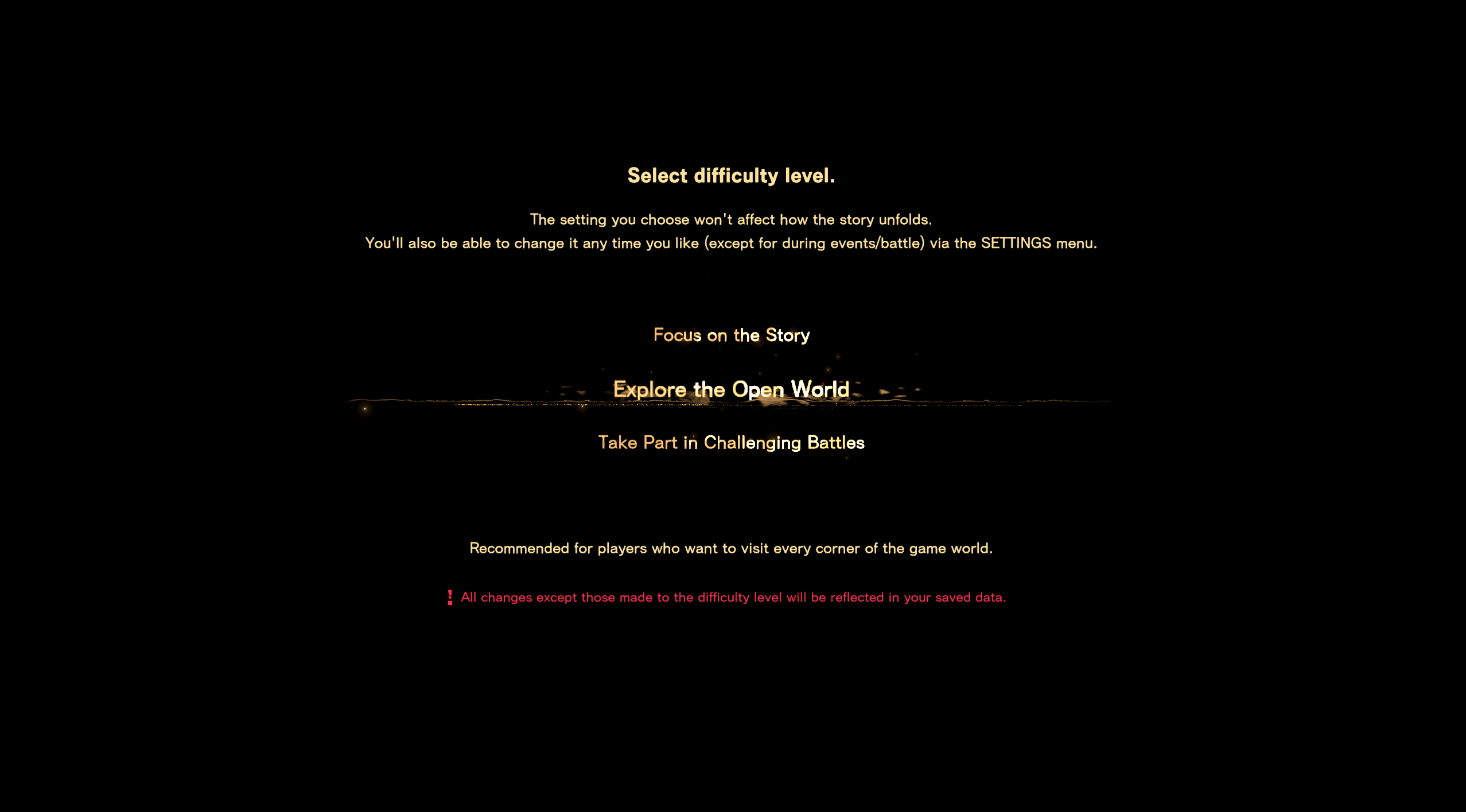 Difficulty Setting Forspoken