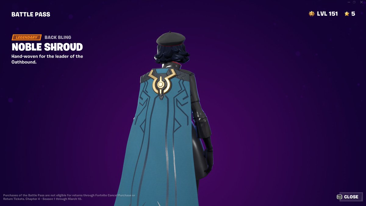 Noble Shroud Backbling Fortnite