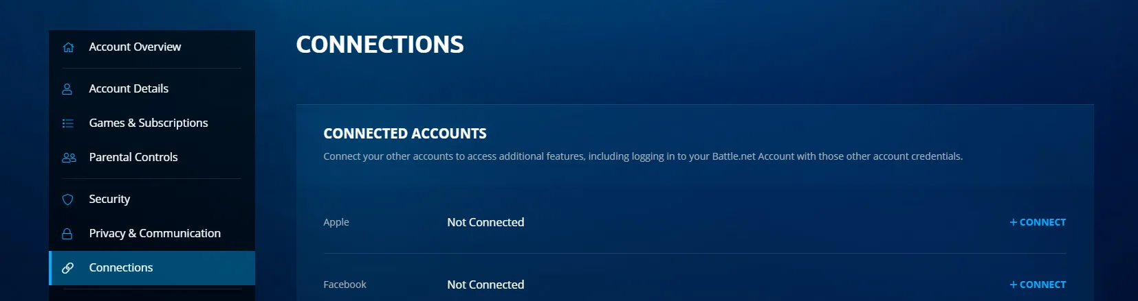 Connections Battle.net Twitch