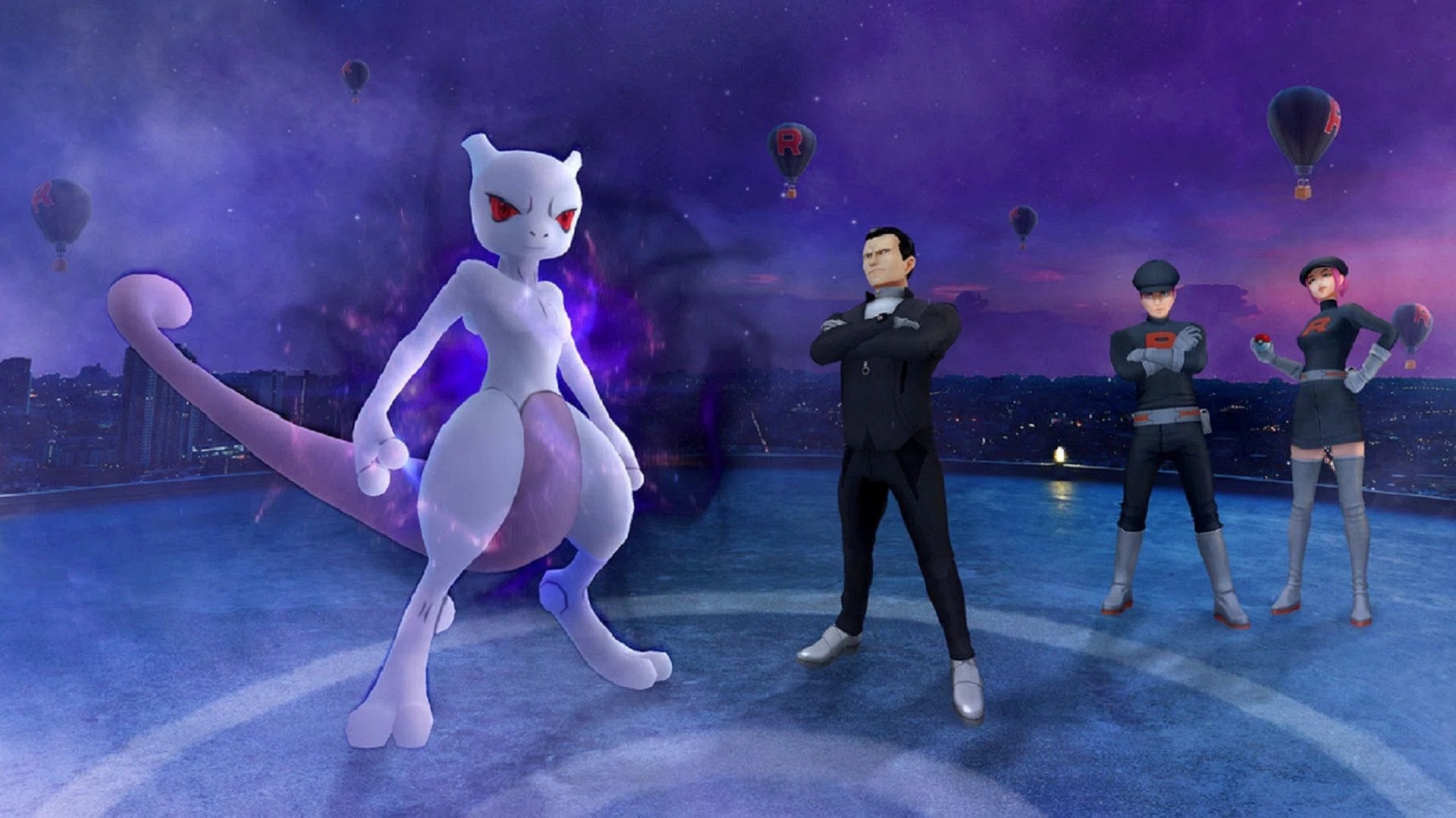 Giovanni with Shadow Mewtwo in Pokémon GO