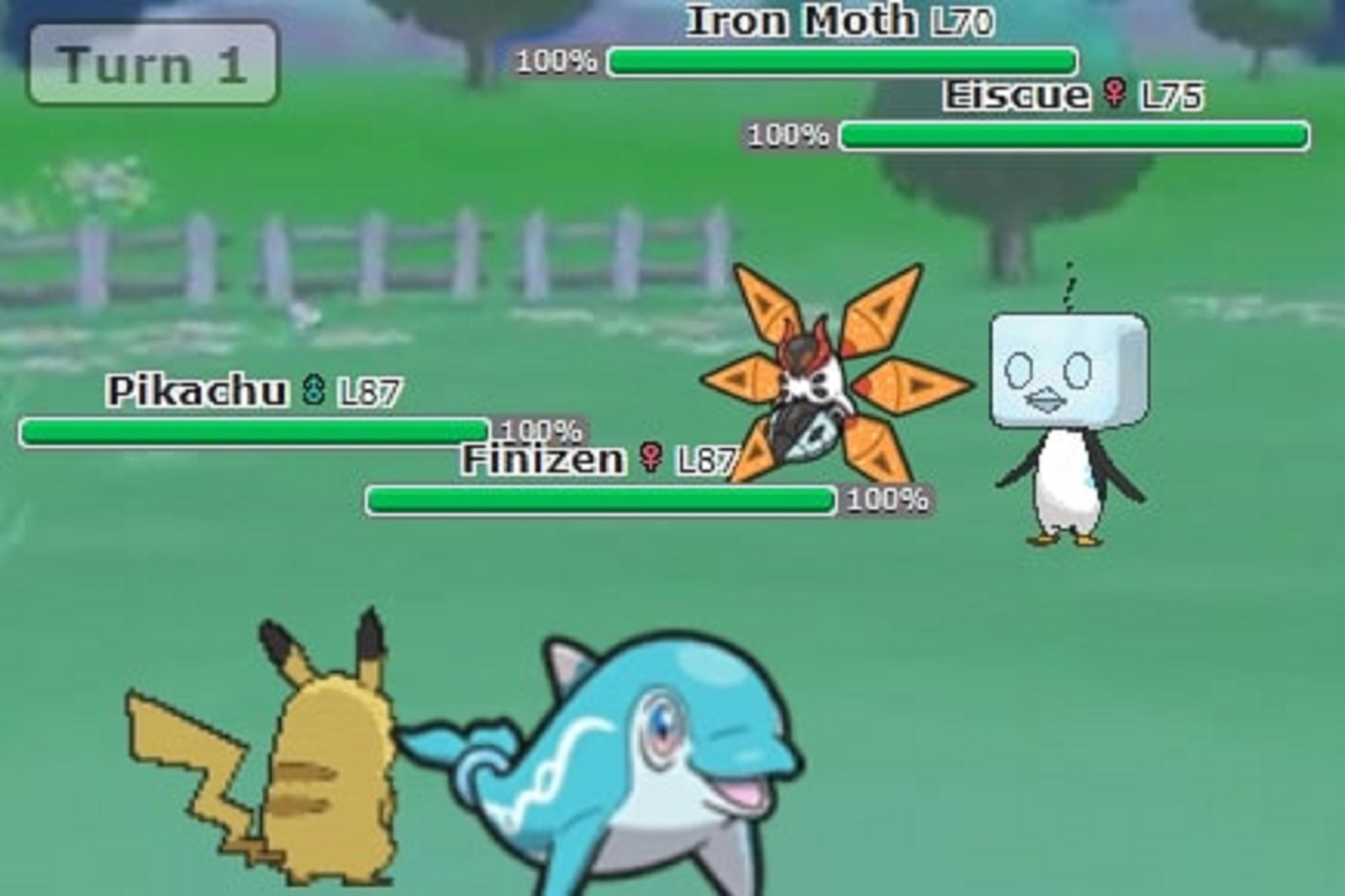 Pokémon Showdown double battle