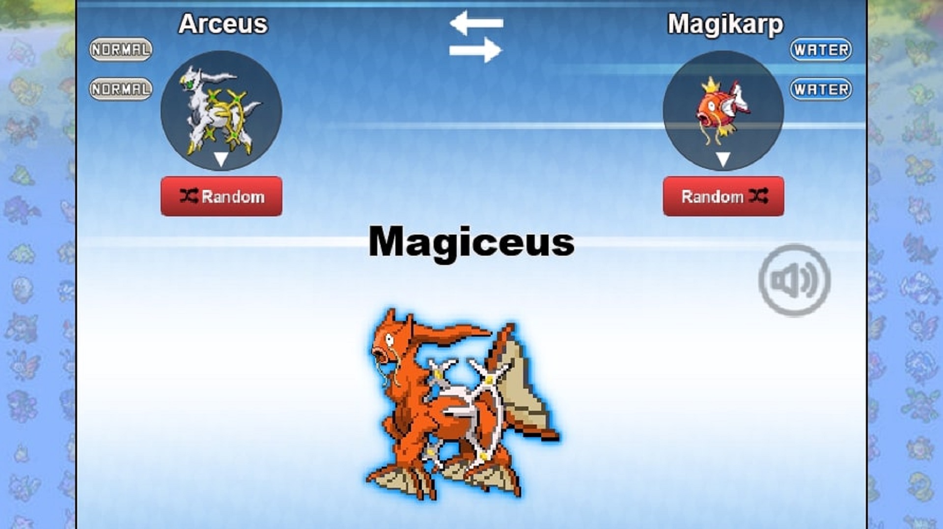 Fusion of Arceus and Magikarp