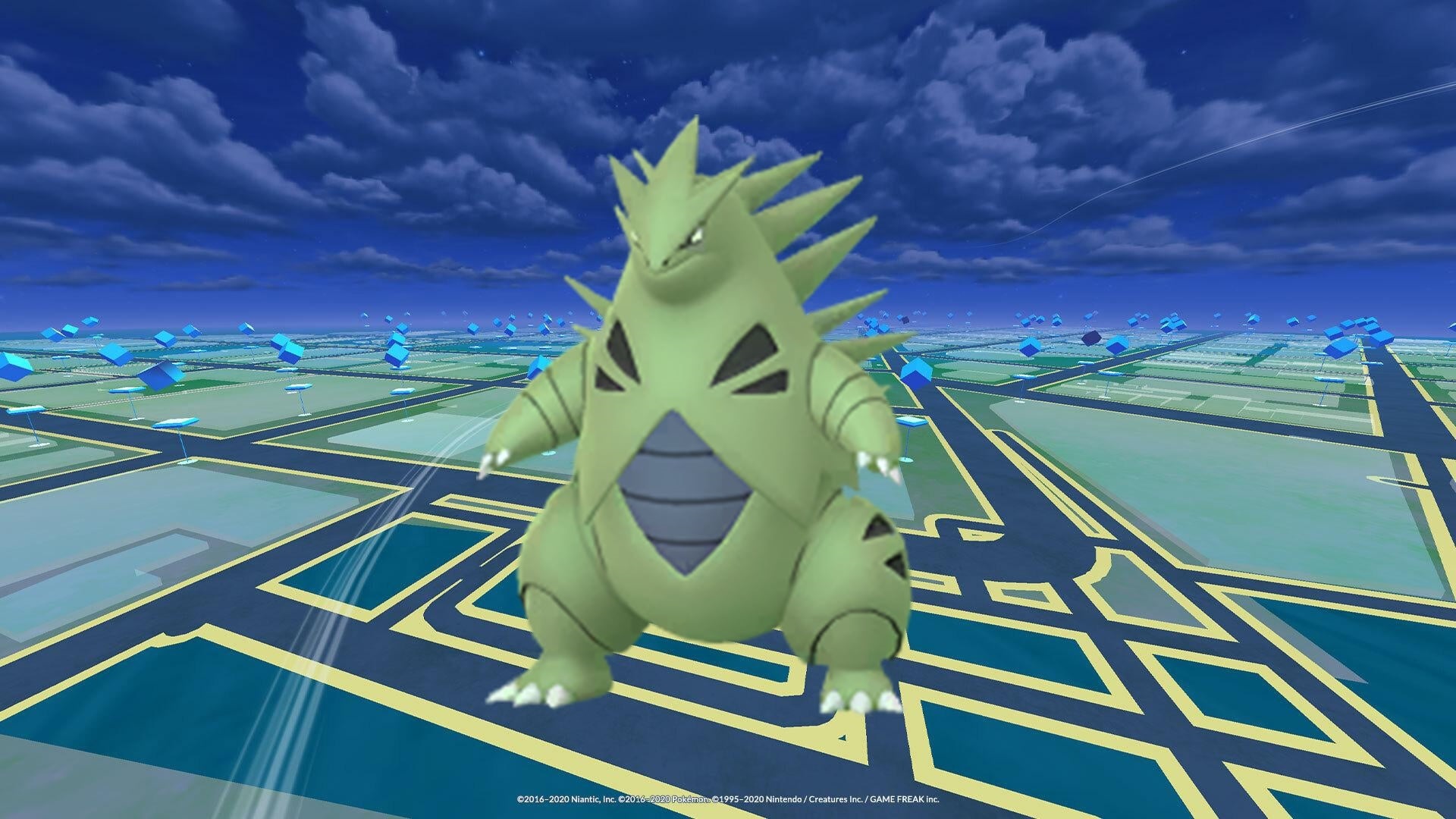 Tyranitar, which can learn Smack Down in Pokémon GO