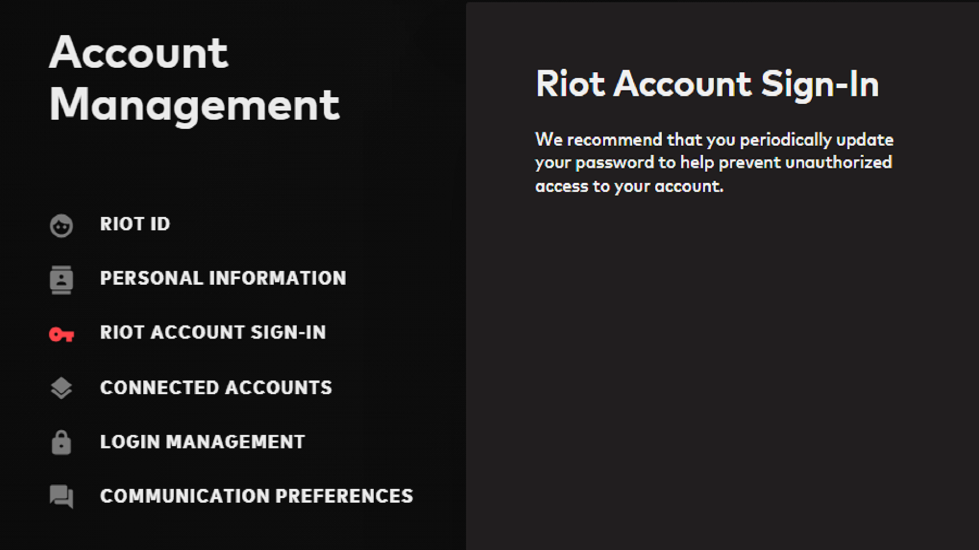 Riot Games sign in