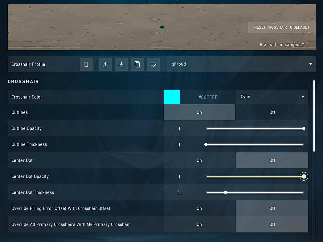 shroud settings VALORANT