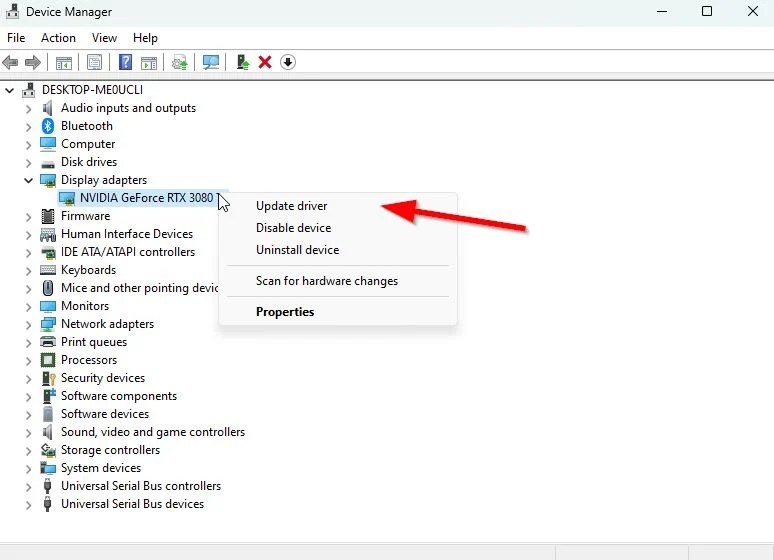 Device-Manager-Update-Display