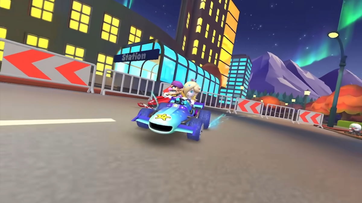 Rosalina drifting in Mario Kart Tour