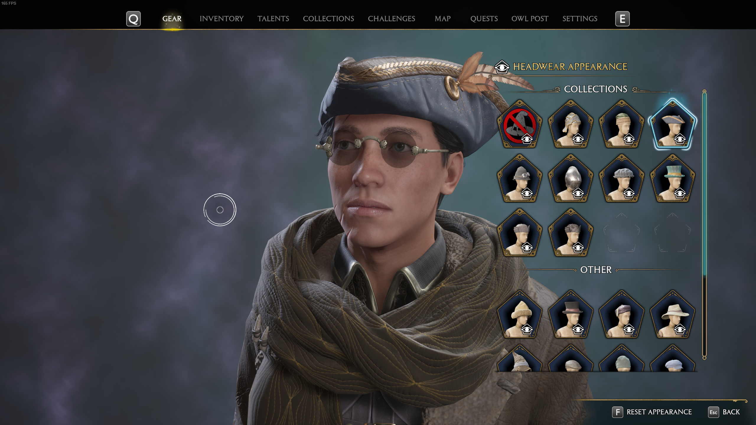 Change gear appearance Hogwarts Legacy
