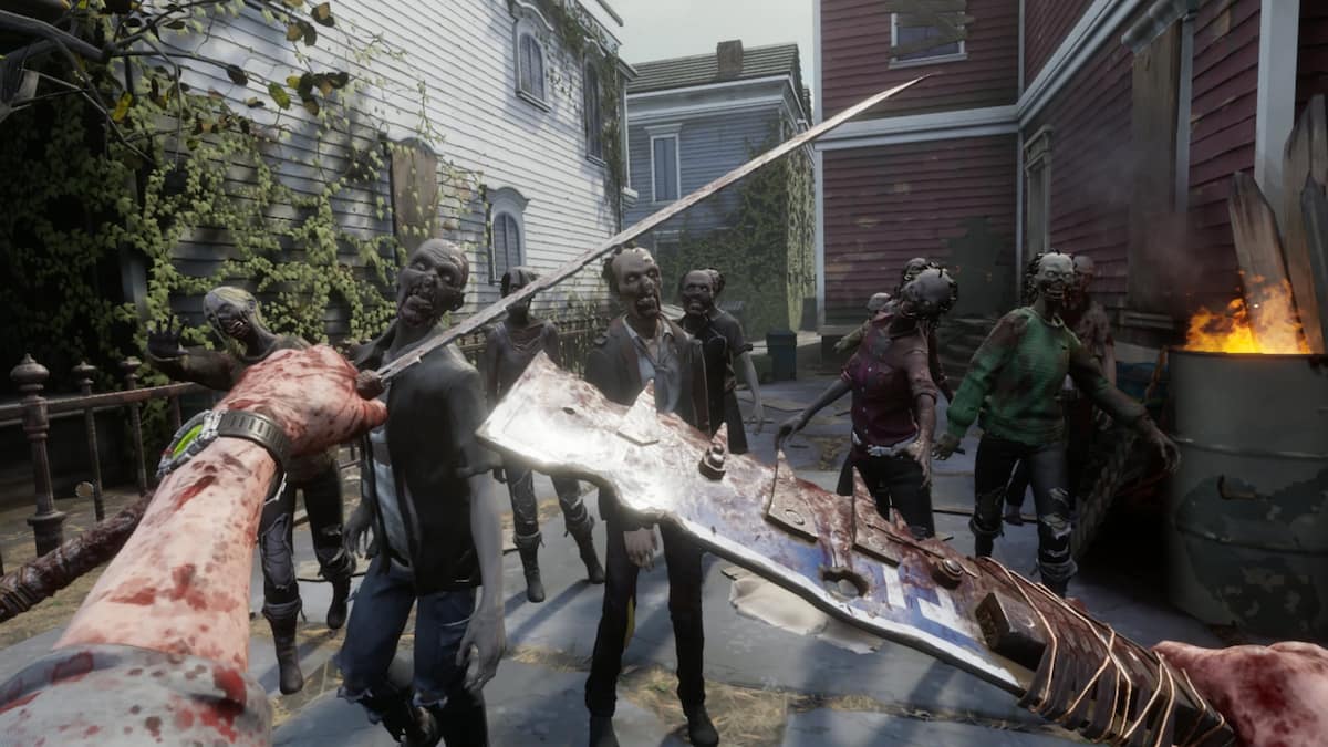 Incoming zombies in The Walking Dead: Saints and Sinners