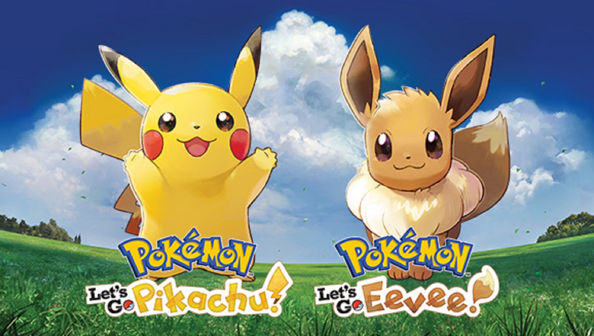 Pokémon Let's Go, Pikachu! and Let's Go, Eevee! logo. The first games on the top 10 best-selling Nintendo Switch games list.