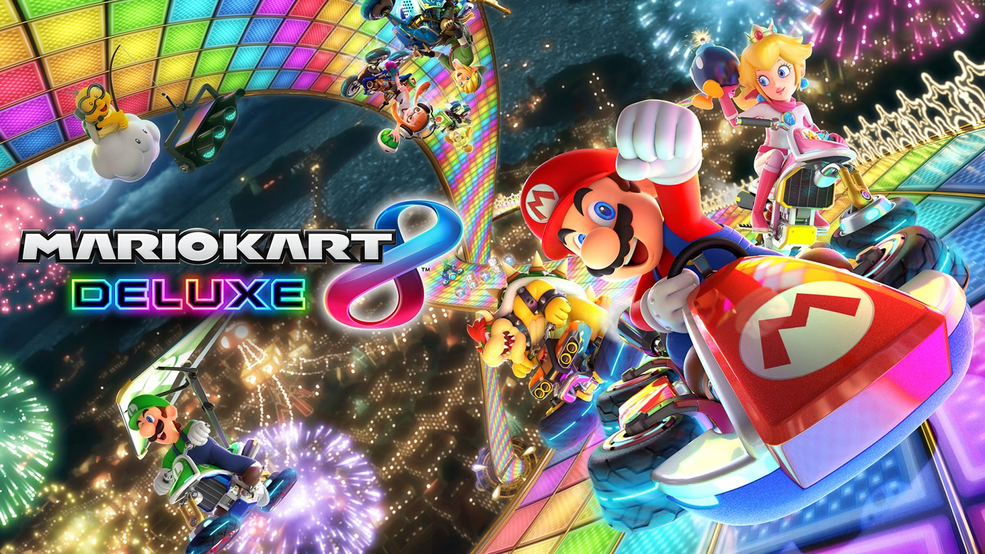 Logo for Mario Kart 8 Deluxe, which tops the best-selling Nintendo Switch games list.