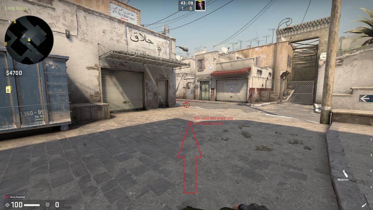 A Long smoke on cross lineup CS:GO