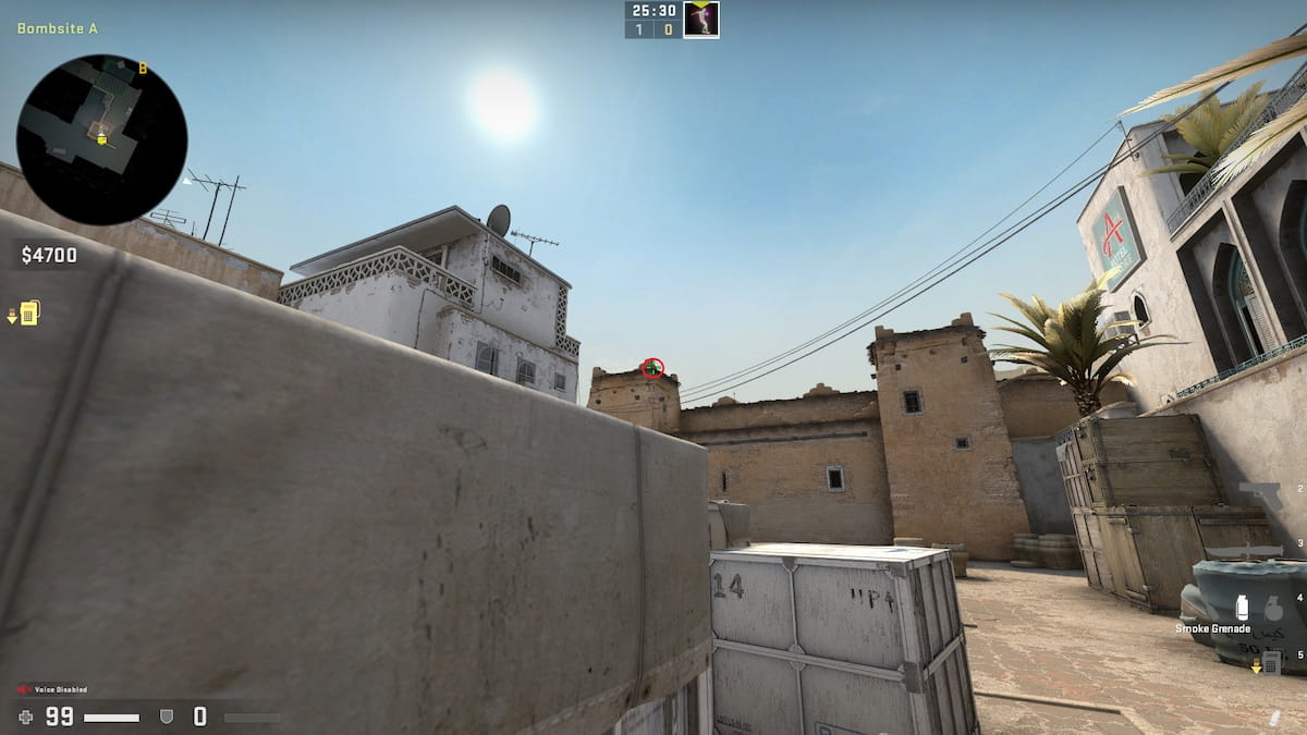 A site to A shot smoke setup CSGO Dust 2