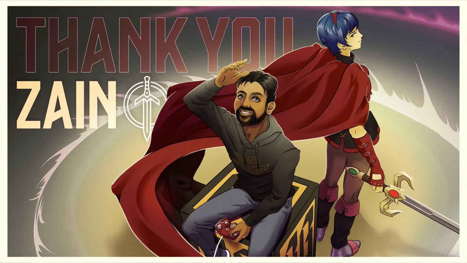 Graphic thanking Zain after leaving Golden Guardians