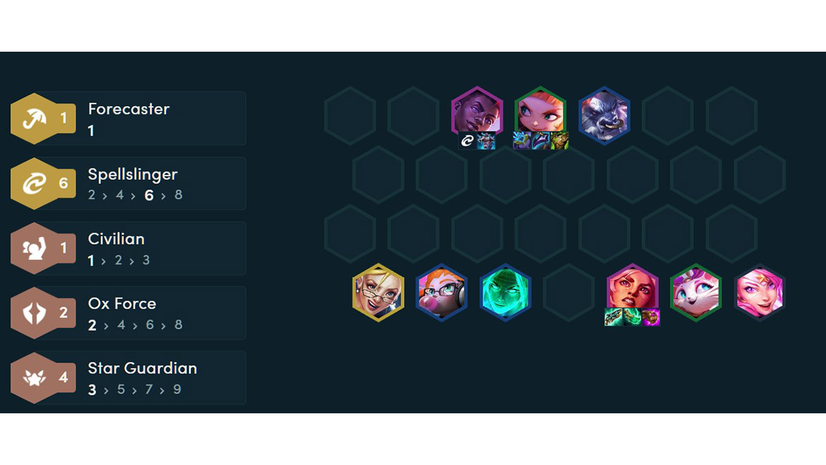 Spellslinger with Annie as a core in Teamfight Tactics (TFT)