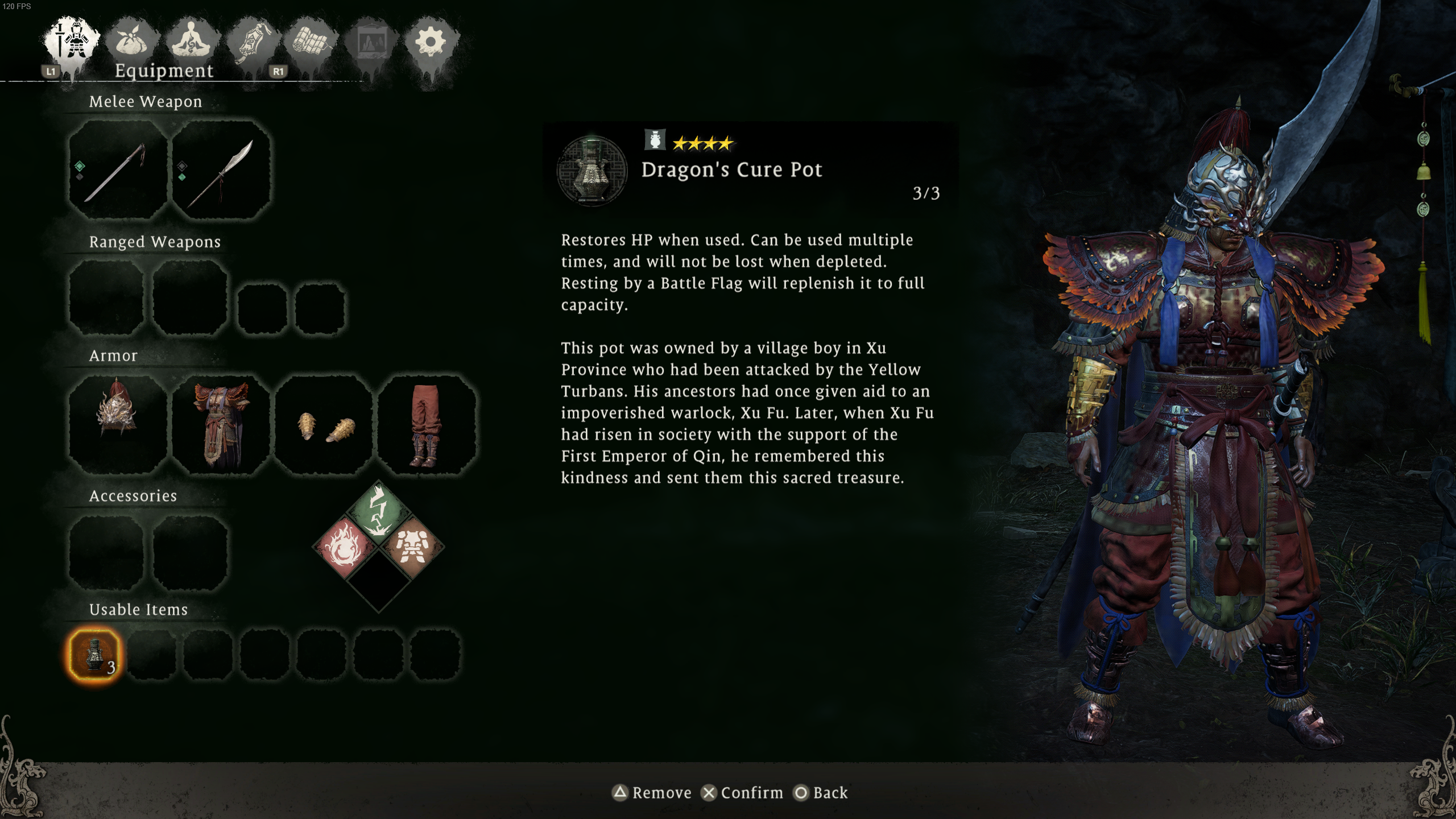 Wo Long: Fallen Dynasty heal yourself