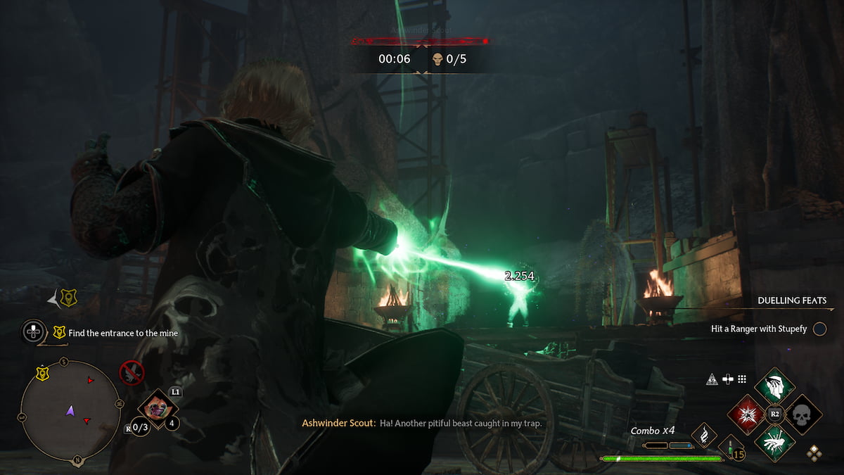 Sol Azkur hitting an enemy with Avada Kedavra